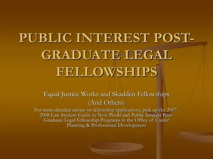 public interest post graduate legal fellowships