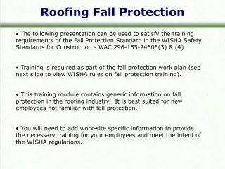 Roofing Fall Protection
