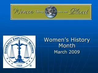 Women’s History Month March 2009