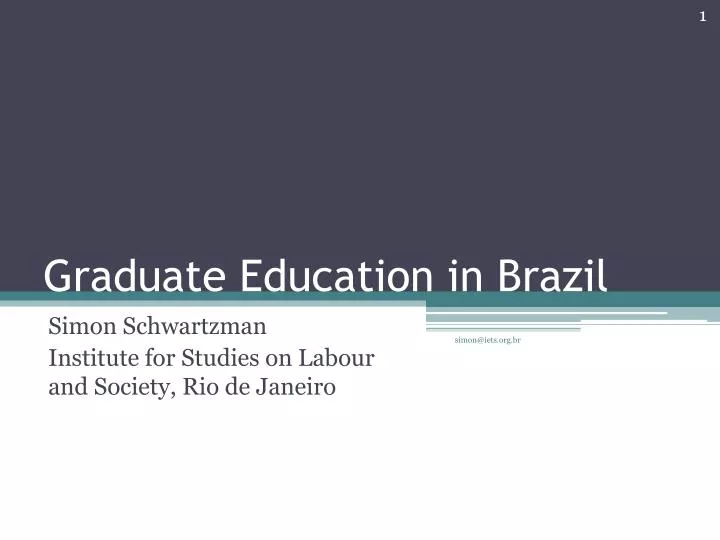 graduate education in brazil