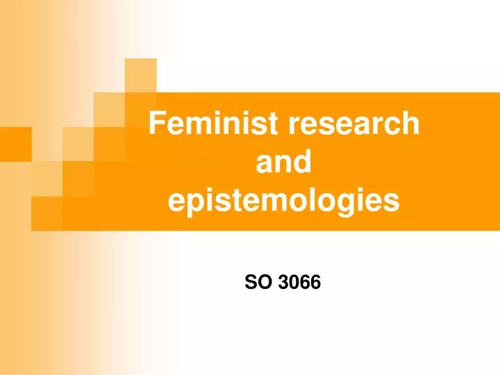 feminist research and epistemologies