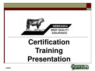 Certification Training Presentation