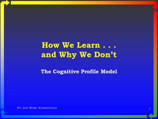 How We Learn . . . and Why We Don’t