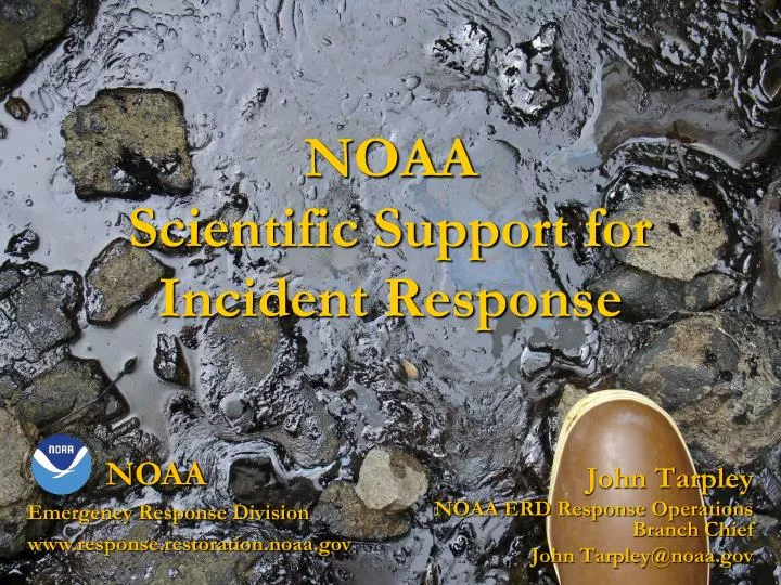 noaa scientific support for incident response