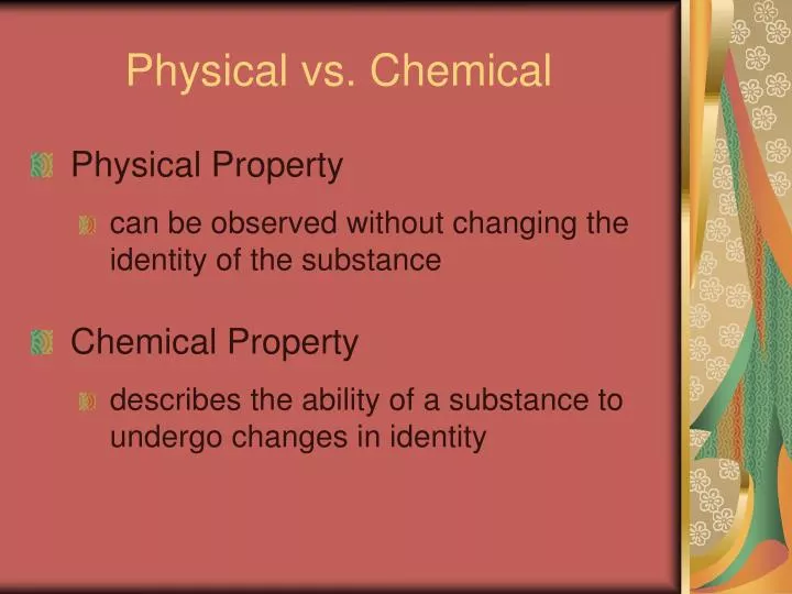 physical vs chemical