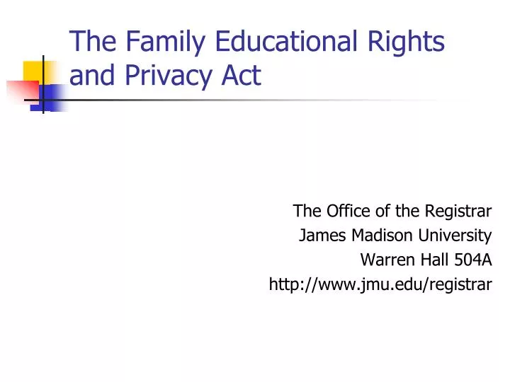 the family educational rights and privacy act