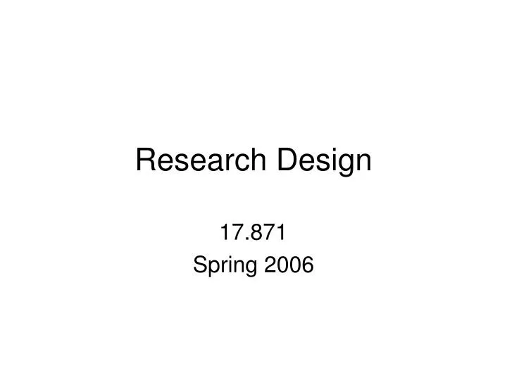 research design