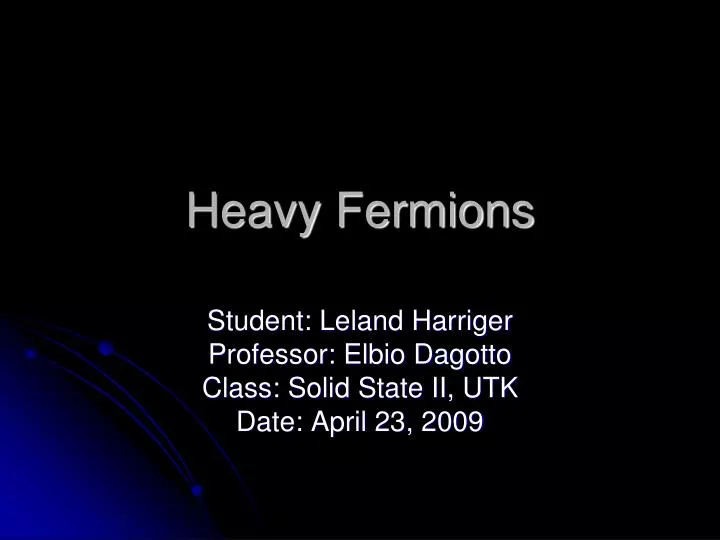 heavy fermions
