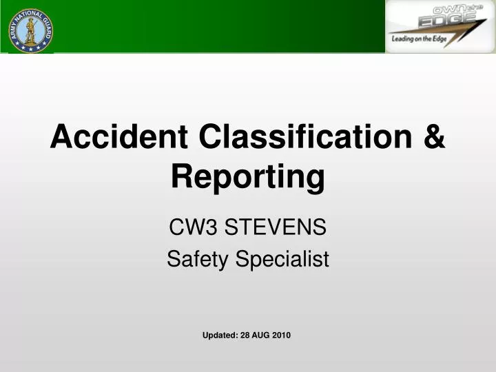 accident classification reporting