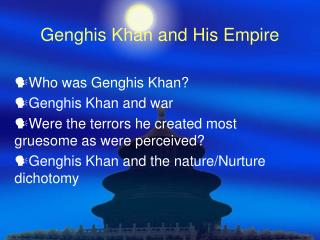 Genghis Khan and His Empire