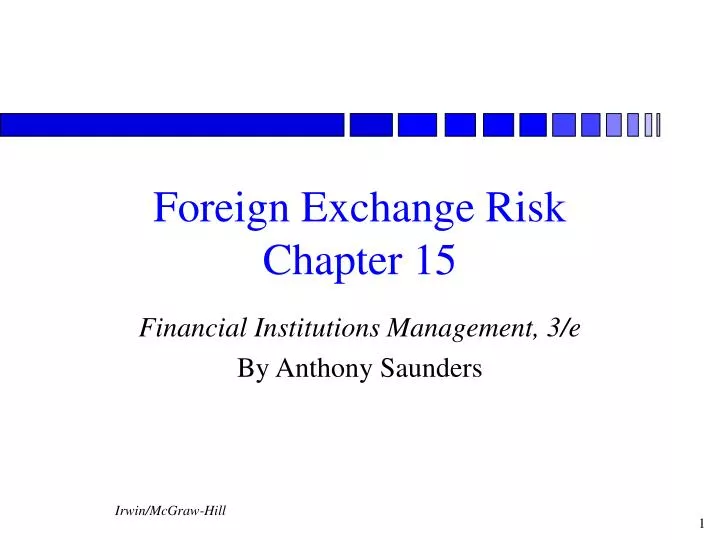 foreign exchange risk chapter 15