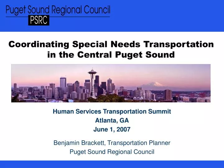 coordinating special needs transportation in the central puget sound