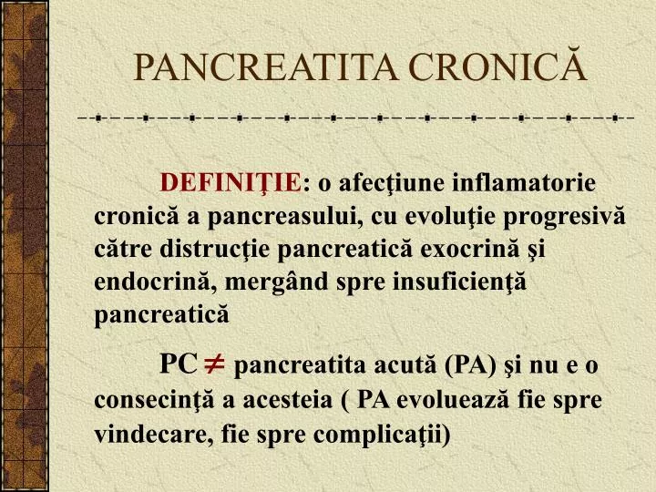 pancreatita cronic