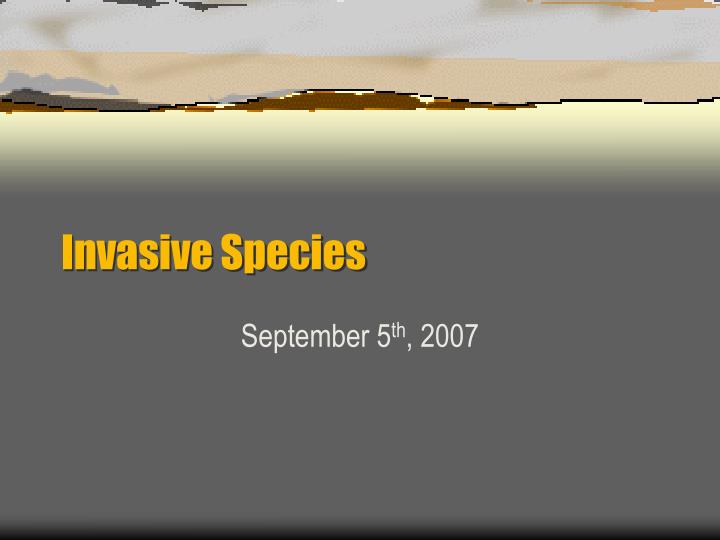 invasive species