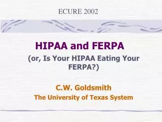 HIPAA and FERPA
