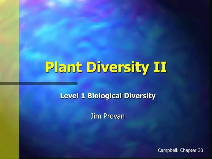 plant diversity ii