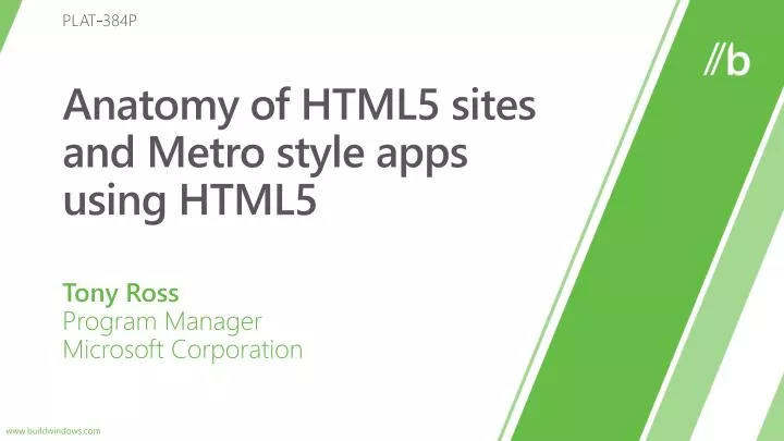 anatomy of html5 sites and metro style apps using html5