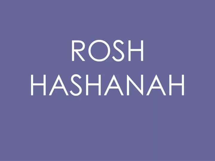 rosh hashanah