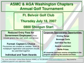 ASMC &amp; AGA Washington Chapters Annual Golf Tournament