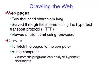 Crawling the Web