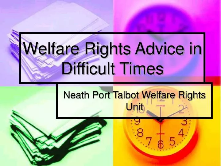 welfare rights advice in difficult times