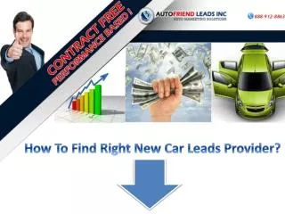 How To Find New Car Leads Provider
