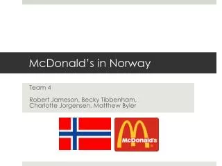 McDonald’s in Norway