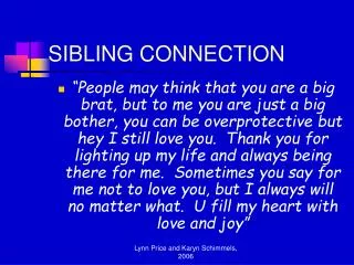 SIBLING CONNECTION