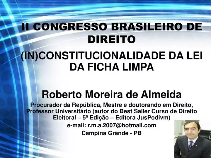 ii congresso brasileiro de direito