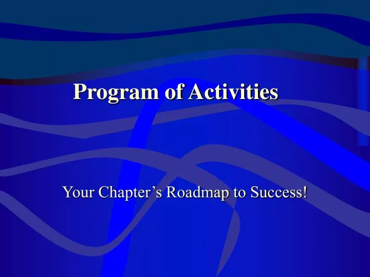 program of activities
