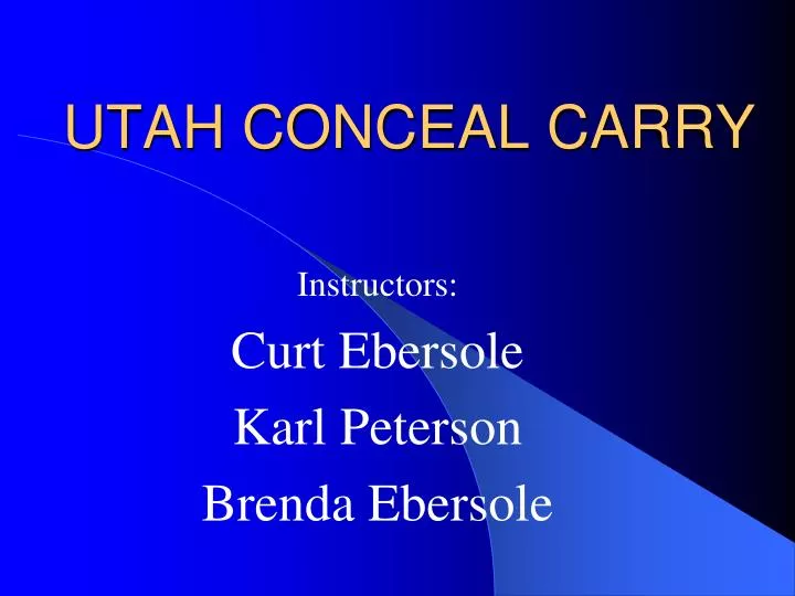 utah conceal carry