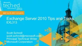 Exchange Server 2010 Tips and Tricks EXL313