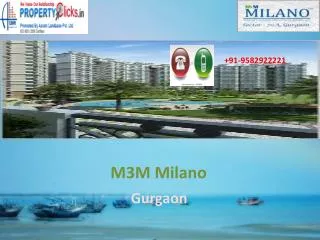 M3M Milano Gurgaon booking@9582922221