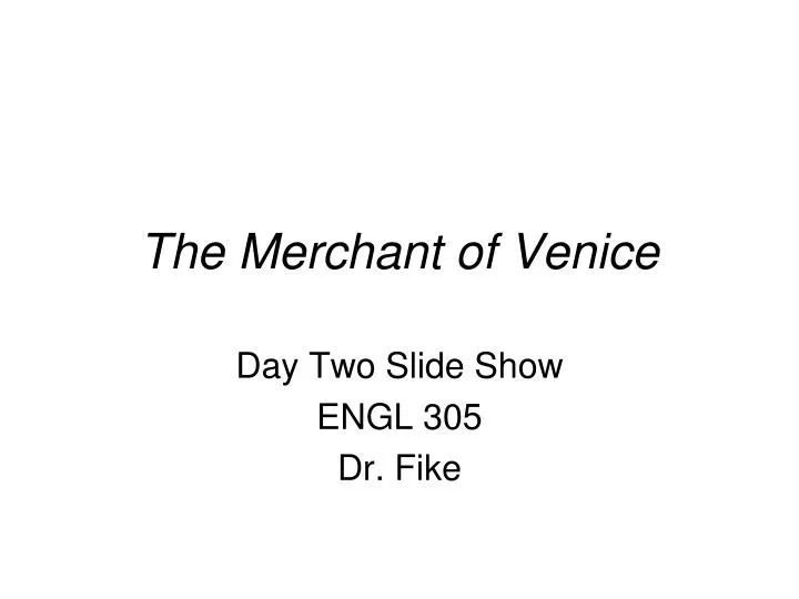 the merchant of venice