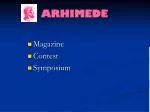 ARHIMEDE - slide 1