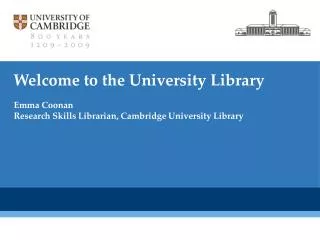 Welcome to the University Library