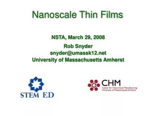 Nanoscale Thin Films