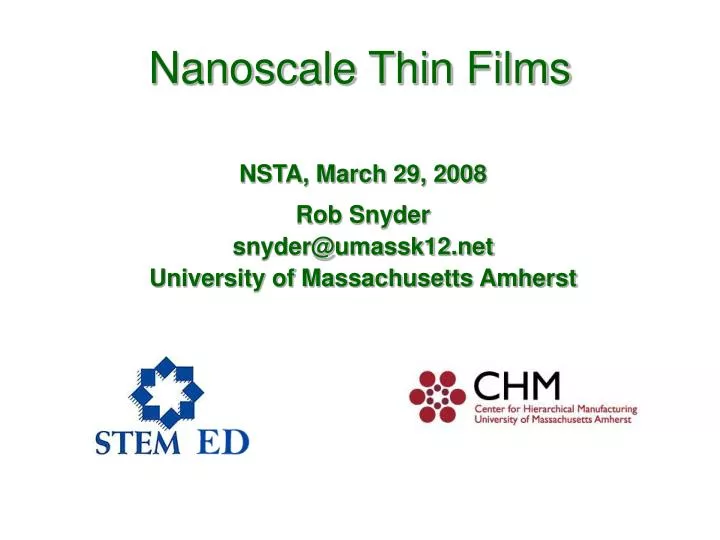 nanoscale thin films