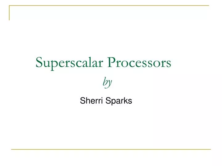 superscalar processors by