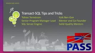 Transact-SQL Tips and Tricks