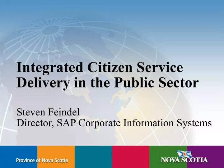 integrated citizen service delivery in the public sector