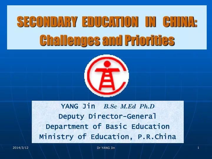 secondary education in china challenges and priorities
