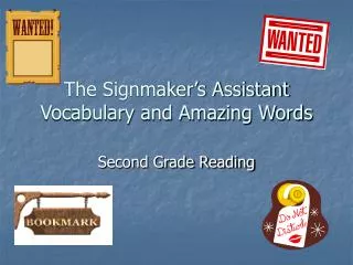 The Signmaker’s Assistant Vocabulary and Amazing Words