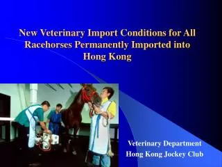 New Veterinary Import Conditions for All Racehorses Permanently Imported into Hong Kong