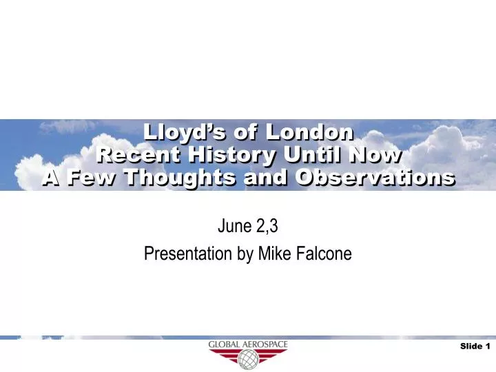 lloyd s of london recent history until now a few thoughts and observations