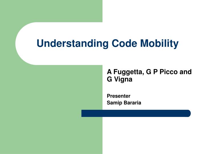 understanding code mobility