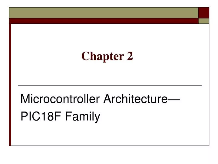 microcontroller architecture pic18f family