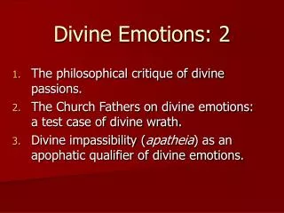 Divine Emotions: 2