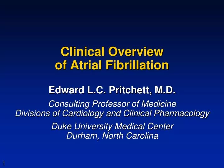 clinical overview of atrial fibrillation