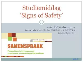 Studiemiddag ‘ Signs of Safety ’